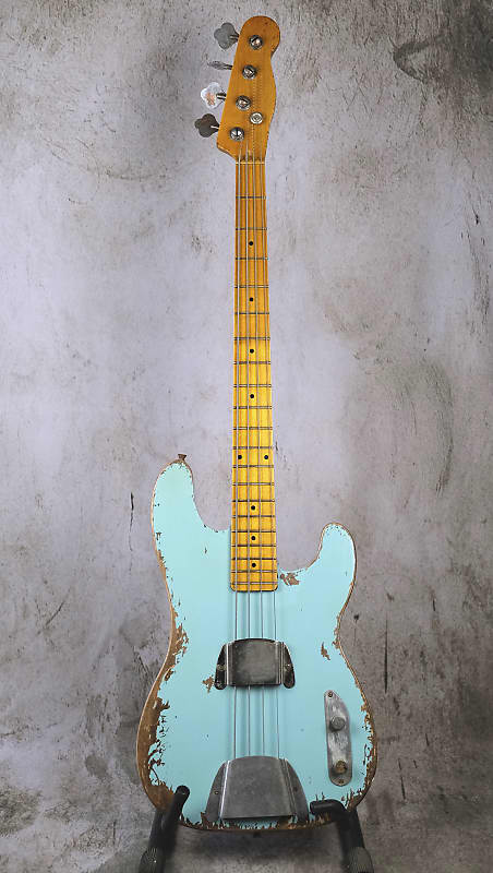 Luthier-made '51 Precision Bass 2019 Aged Sonic Blue image 1