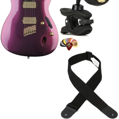 Ibanez Axe Design Lab SML721 Electric Guitar - Rose Gold Chameleon  Bundle with Snark ST-8 Super Tight Chromatic Tuner... (4 Items) for sale