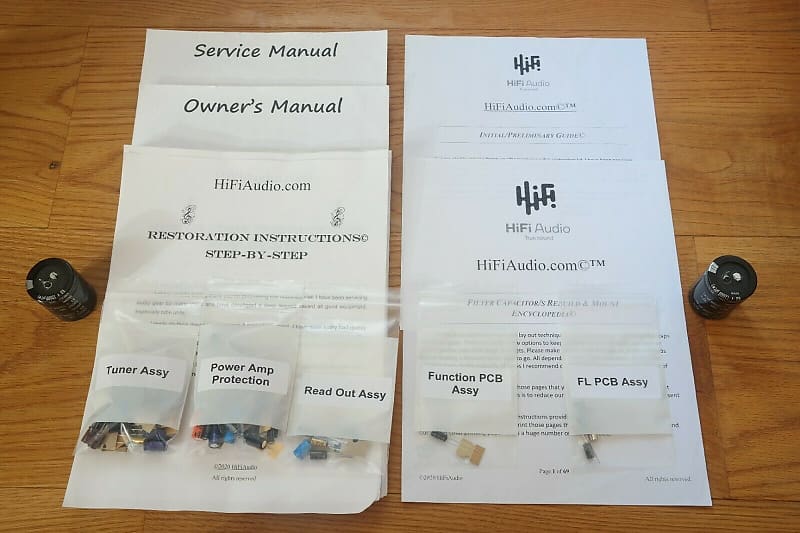 Pioneer SX-3700 restoration kit filter capacitor repair rebuild fix  			