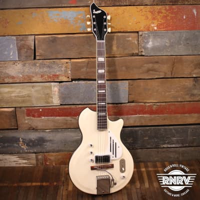 1965 Supro Holiday Guitar Res O Glass White image 6