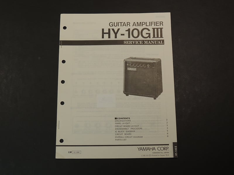 Yamaha HY-10G III Service Manual [Three Wave Music]