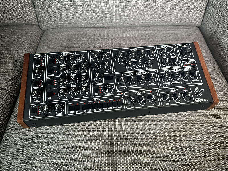 GS Music E7 Analog Poly Synthesizer 2023 Black Reverb