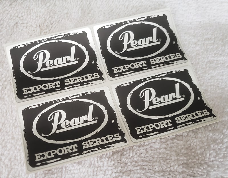 Pearl Export Metallic Drum Badges Early 2000s Qty 4 Reverb