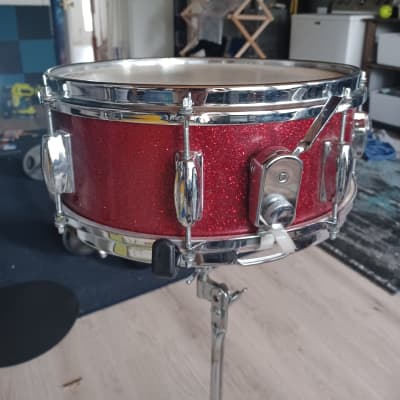 MIJ 14 x 5 red sparkle Snare drum 1960s image 1