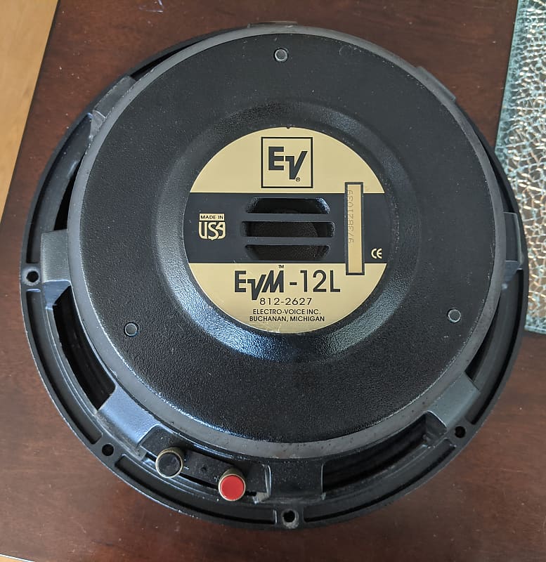 Electro-Voice EVM-12L 90s EV 200W 8 ohm 12 inch Gold Badge Speaker