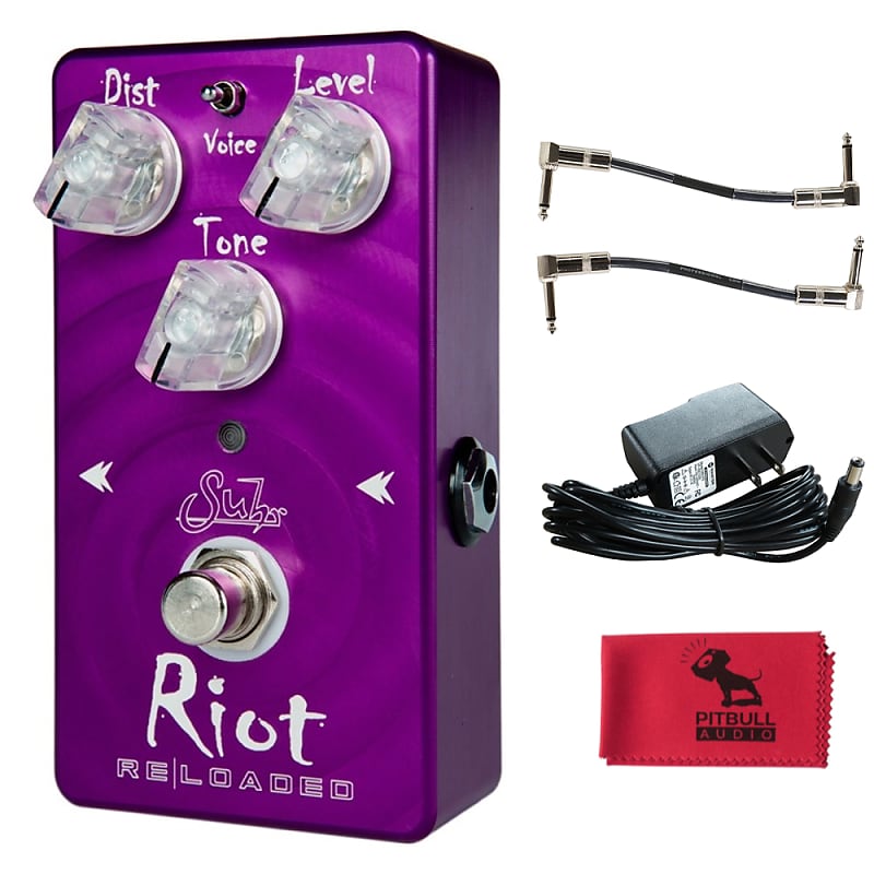 Suhr Riot Reloaded Distortion Guitar Effects Pedal, Power Supply, Cables &  Cloth