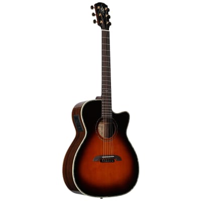 Alvarez WY1 Yairi Folk Cutaway Acoustic-Electric Guitar (with Case), Sunburst image 4