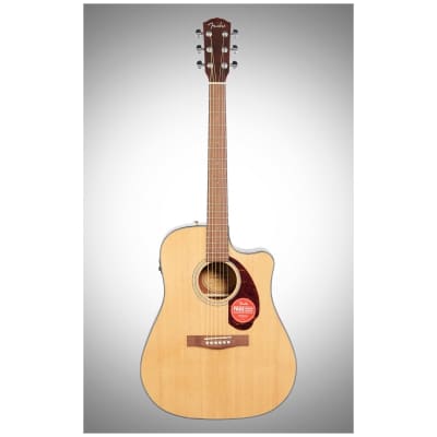Fender CD-140SCE Dreadnought Acoustic-Electric Guitar, with Walnut Fingerboard (and Case), Natural image 2