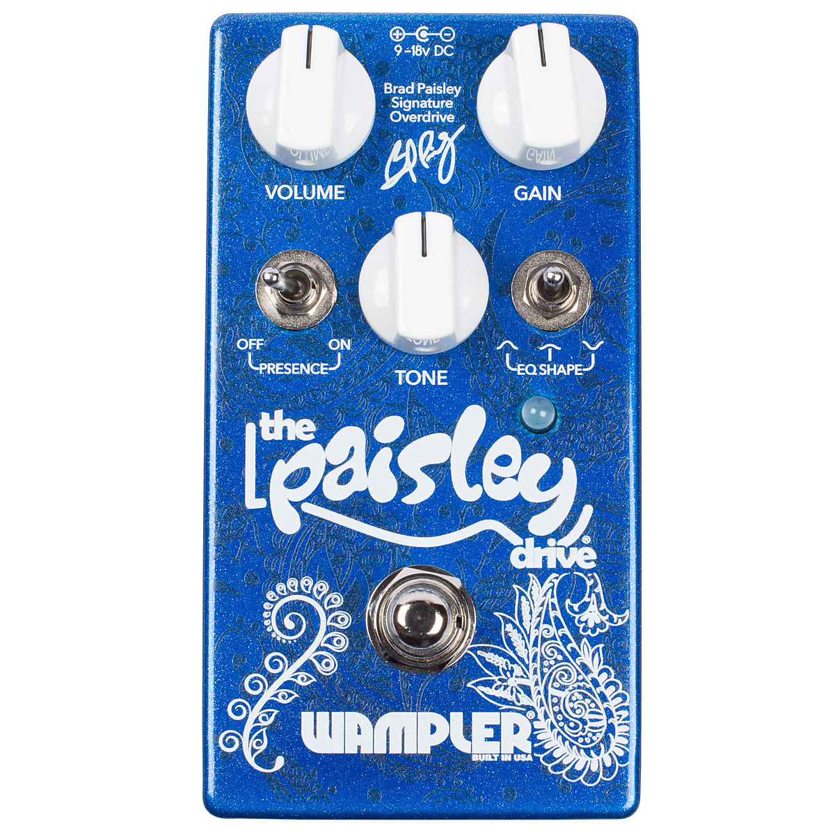 Wampler Paisley Drive Brad Paisley Signature Overdrive Effects Pedal