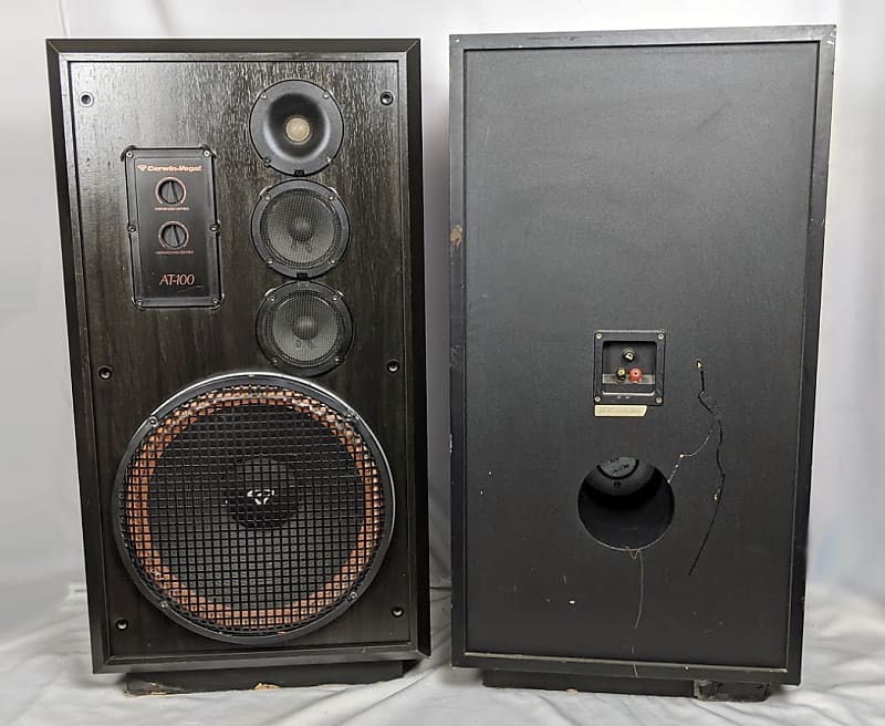 Rare Cerwin Vega AT-100 (European) Pair (2) Floorstanding Speakers  (AT-15)