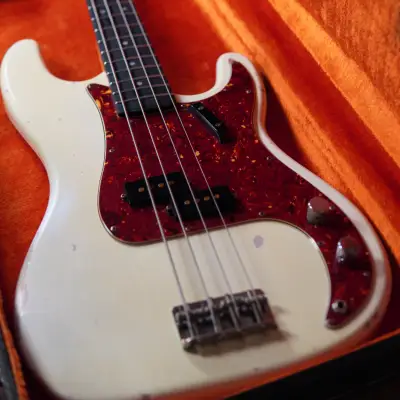 Partscaster Precision Bass Olympic White Relic image 2
