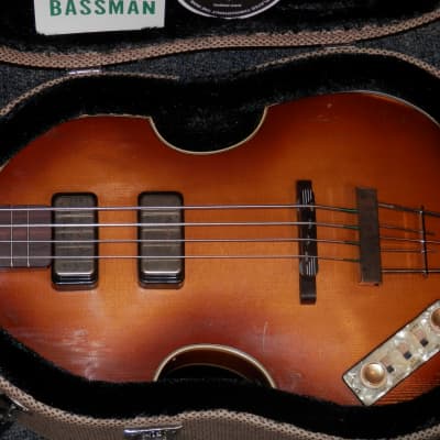Hofner 500/1-61L-RLC-0 1961 Relic Violin Bass Sunburst Left Handed Made in Germany w/case German image 2