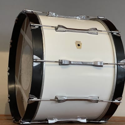 1980's Ludwig 20" White Cortex 14x20 Classic Maple Marching Bass Drum 6-Ply image 2
