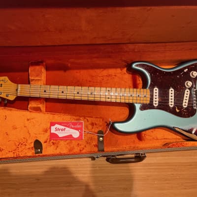 Fender Custom Shop '57 Reissue Stratocaster Heavy Relic 2013 - Teal and Sunburst image 2