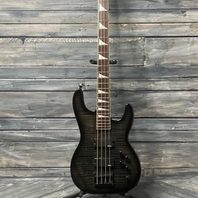 Used Jackson Active 4 String Electric Bass with Gig Bag- Flame Black image 2