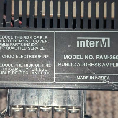 Inter M PAM-360A Public Address Amplifier 1990-2005 - Black image 4