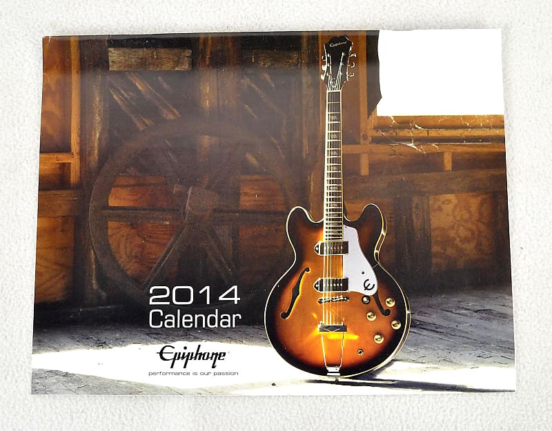 New Official 2014 Epiphone Guitar Calendar! Full color images image 1