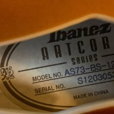 Ibanez Artcore AS73-bs 2003 - Violin Sunburst image 2