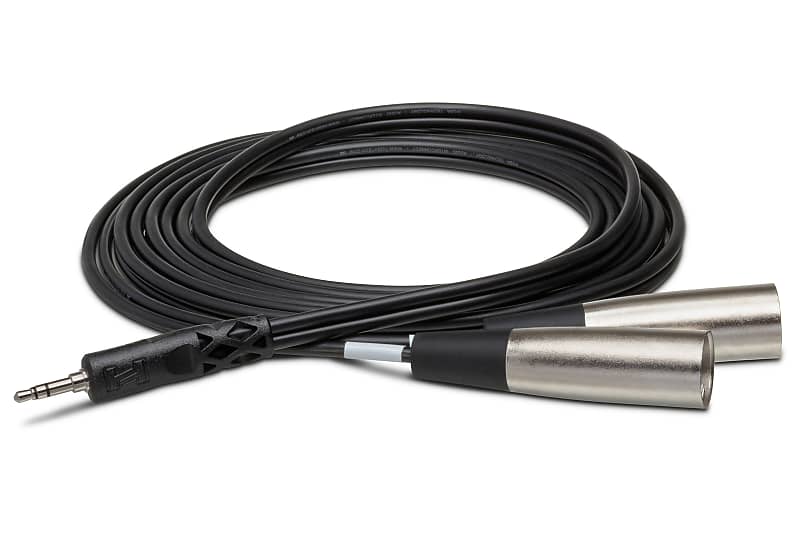 Hosa Stereo Breakout, 3.5 mm TRS to Dual XLR3M, 3 m image 1