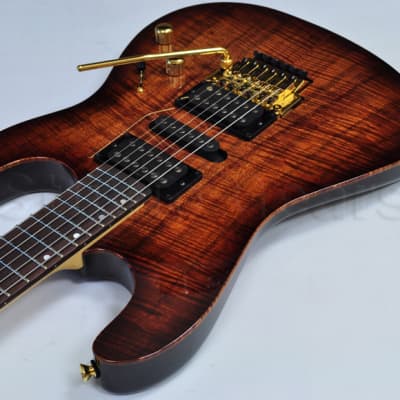 Schecter CET Koa Top USA Custom Shop Electric Guitar Tobacco Burst image 6