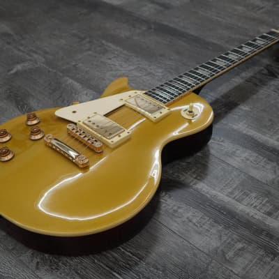 AIO SC77 Left-Handed Electric Guitar - Gold Top w/Gator GWE-LPS Case image 4