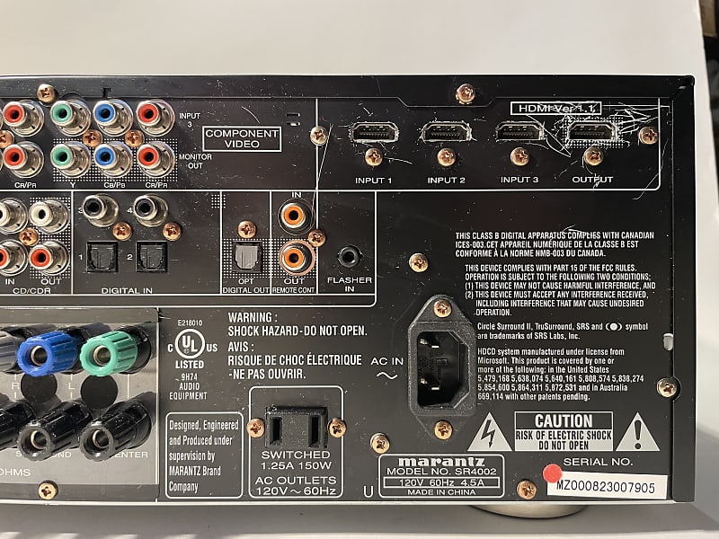 Marantz - SR4002 - 7.1 Channel A/V Audio Video Surround
