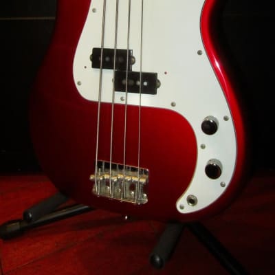 ~1989 Fender '62 Re-Issue Precision Bass Made in Japan Candy Apple Red image 1