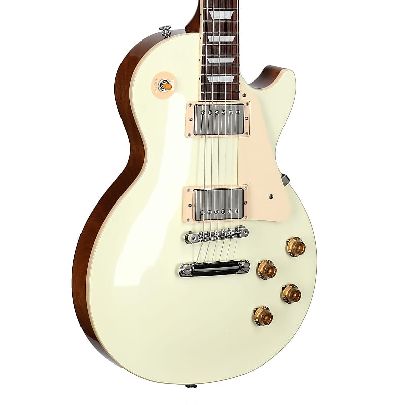 Gibson Les Paul Standard 50s Custom Color Electric Guitar, Plain Top (with Case), Classic White image 1