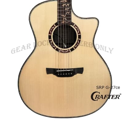 Crafter (Korea made) SRP G-27ce Solid Engelmann Spruce & Rosewood electronics acoustic guitar image 1