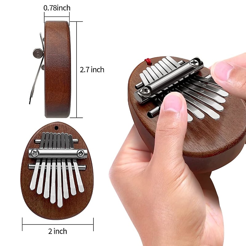 8 Keys Kalimba Cute Bear Shape Thumb Piano Clear Finger Piano Gift for  Beginners 