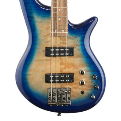 Jackson JS Series Spectra Bass JS3Q Quilt Top Amber Blue Burst image 3