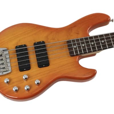 G&L M2500 Tribute 5 String Bass Honeyburst for sale