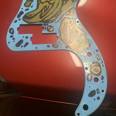 Fender P Bass pick guard  Early 90s Psychologistly funkie for sale