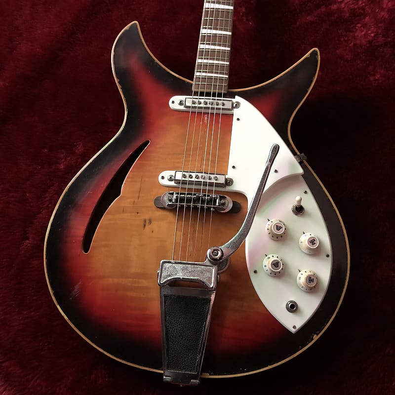 c.1960s Guyatone SG-42T Double Cut Hollow Body MIJ Vintage Guitar “Sunburst”