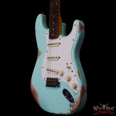 Fender Custom Shop 1959 Stratocaster AAA Rosewood Board Hand-Wound Pickups Heavy Relic Faded Aged Surf Green image 2