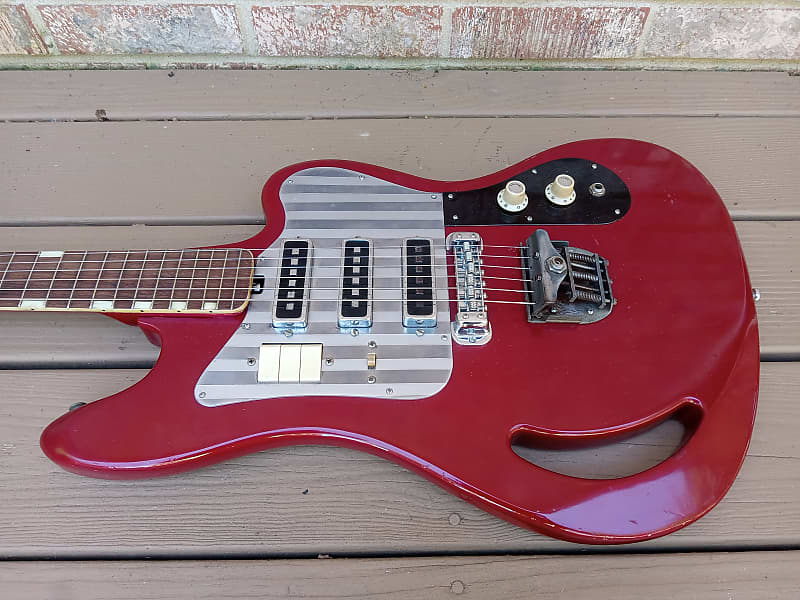 Vintage Circa 1965 Teisco TG-64 Electric Guitar! Japan, Monkey Grip!