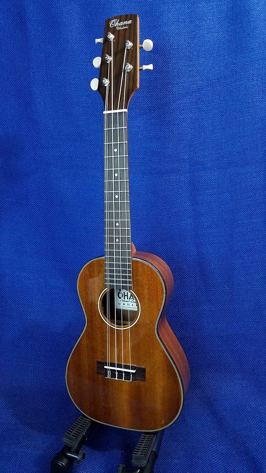 Ohana CK35G5 Solid Mahogany 5String Concert Ukulele Reverb