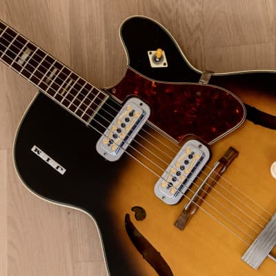 1962 Harmony Meteor H70 Vintage Electric Guitar Sunburst w/ DeArmond Gold  Foils | Reverb