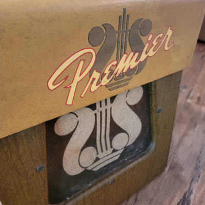Premier 110 Guitar Harp Amplifier Vintage 1950s All Tube Tan/brown Great Condition image 2