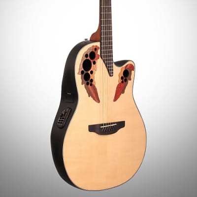 Ovation CE44-4 Celebrity Collection Elite Mid-Depth Mahogany Neck 6-String Acoustic-Electric Guitar image 10