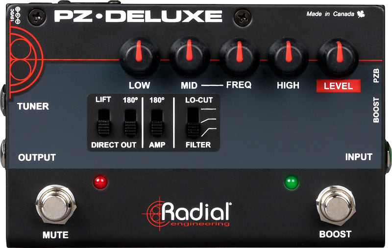 Radial ToneBone PZ-Deluxe Acoustic Instrument Preamp w/Boost image 1