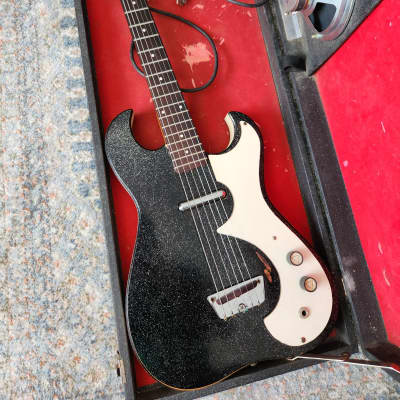 Silvertone 1448 With Case Amp (Refurbished) 1960's - Black for sale