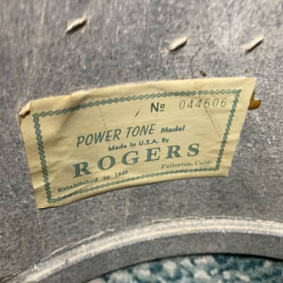 Rogers 9x13" Power Tone Tom Tom Late 1960s - Blue Strata Pearl image 8