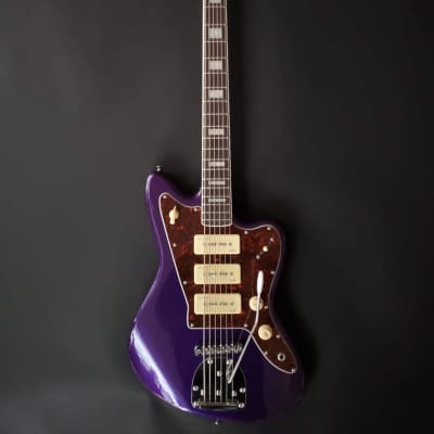Revelation RVJTB Vibrant Purple 6 String Electric Guitar/Bass image 2