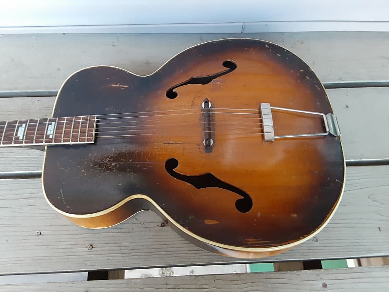 Vintage 1950's Silvertone 57 712L Aristocrat Archtop Acoustic Guitar! High End Model, Kluson Tuners! image 1