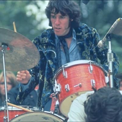 Ludwig The Doors, John Densmore, Robbie Krieger Played Ludwig 22,13,16,5×14 Supraphonic. Documented!! 1968 - Mod Orange image 15
