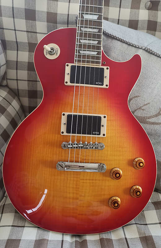 Epiphone Les Paul Standard EMG 2010 Cherry Sunburst | Reverb
