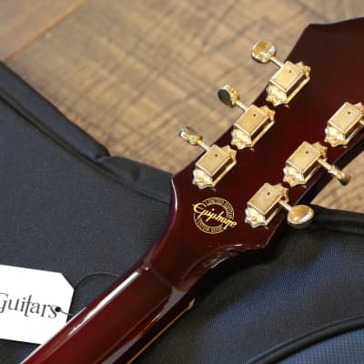 Epiphone Riviera Custom P93 Semi-Hollow Electric Guitar Wine Red + Gig Bag image 18