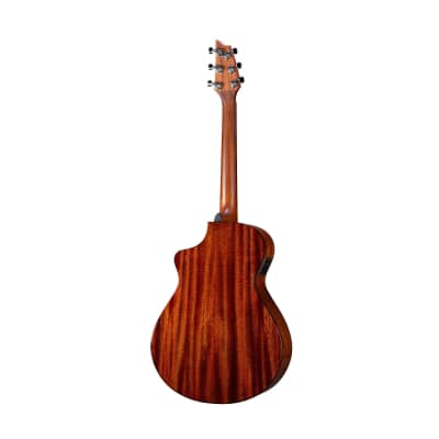 Breedlove Discovery S Concert Edgeburst CE Red Cedar African Mahogany Soft Cutaway 6-String Acoustic Electric Guitar with Slim Neck and Pinless Bridge (Right-Handed, Natural Gloss) image 5