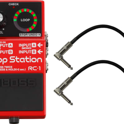 Boss RC-1 Loop Station Guitar Effect Pedal Bundle Red image 1